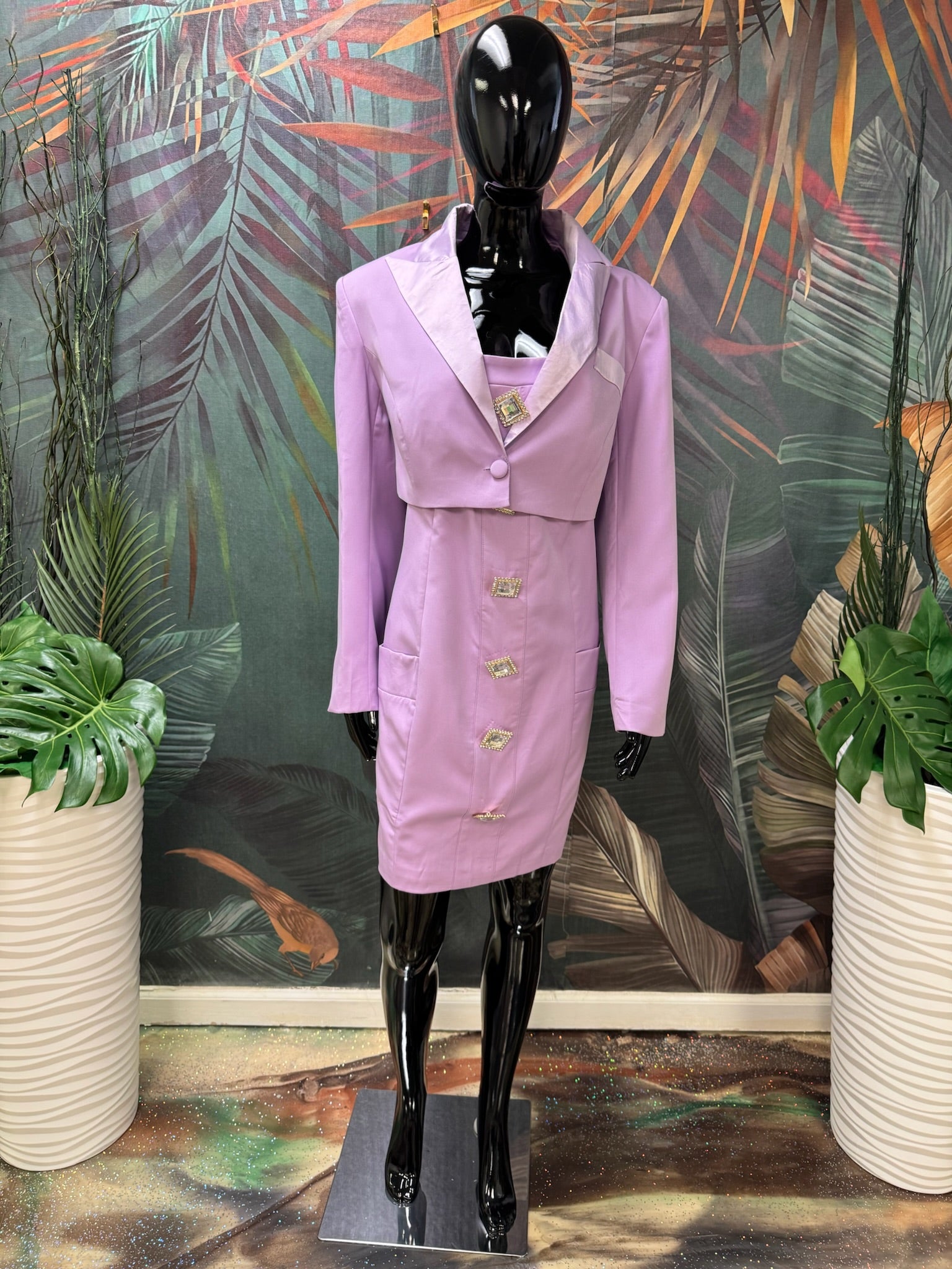 Embellished Buttons Dress