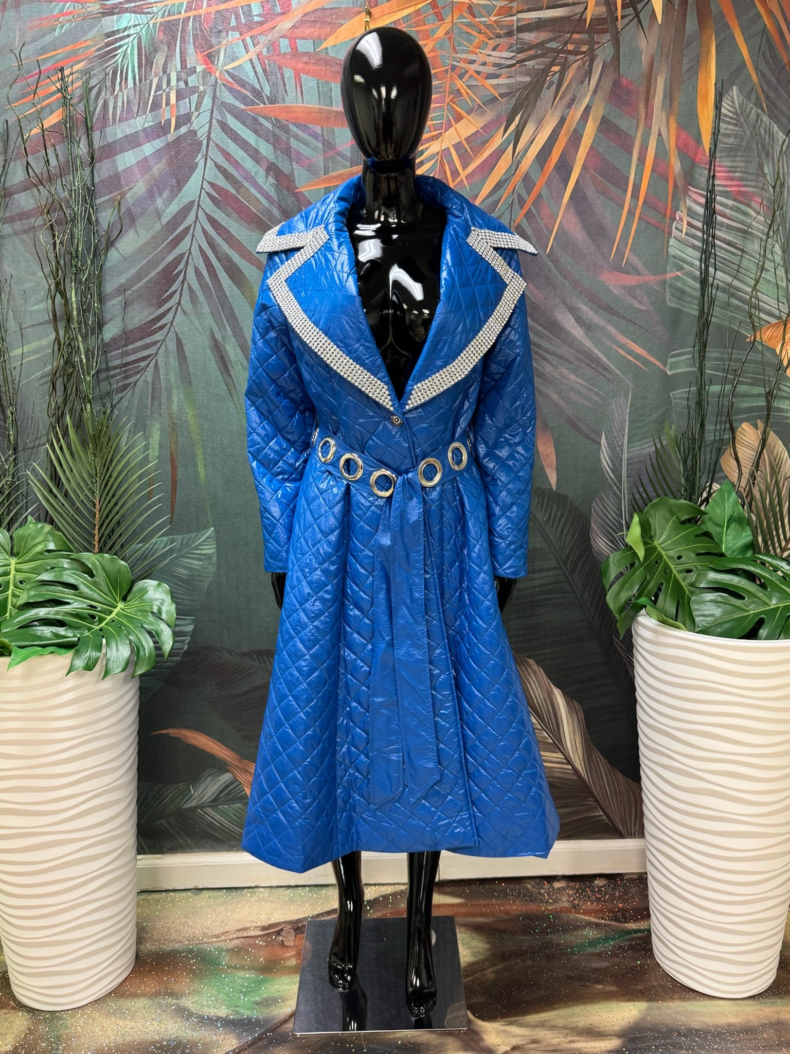 Blue Diamond Coat Dress