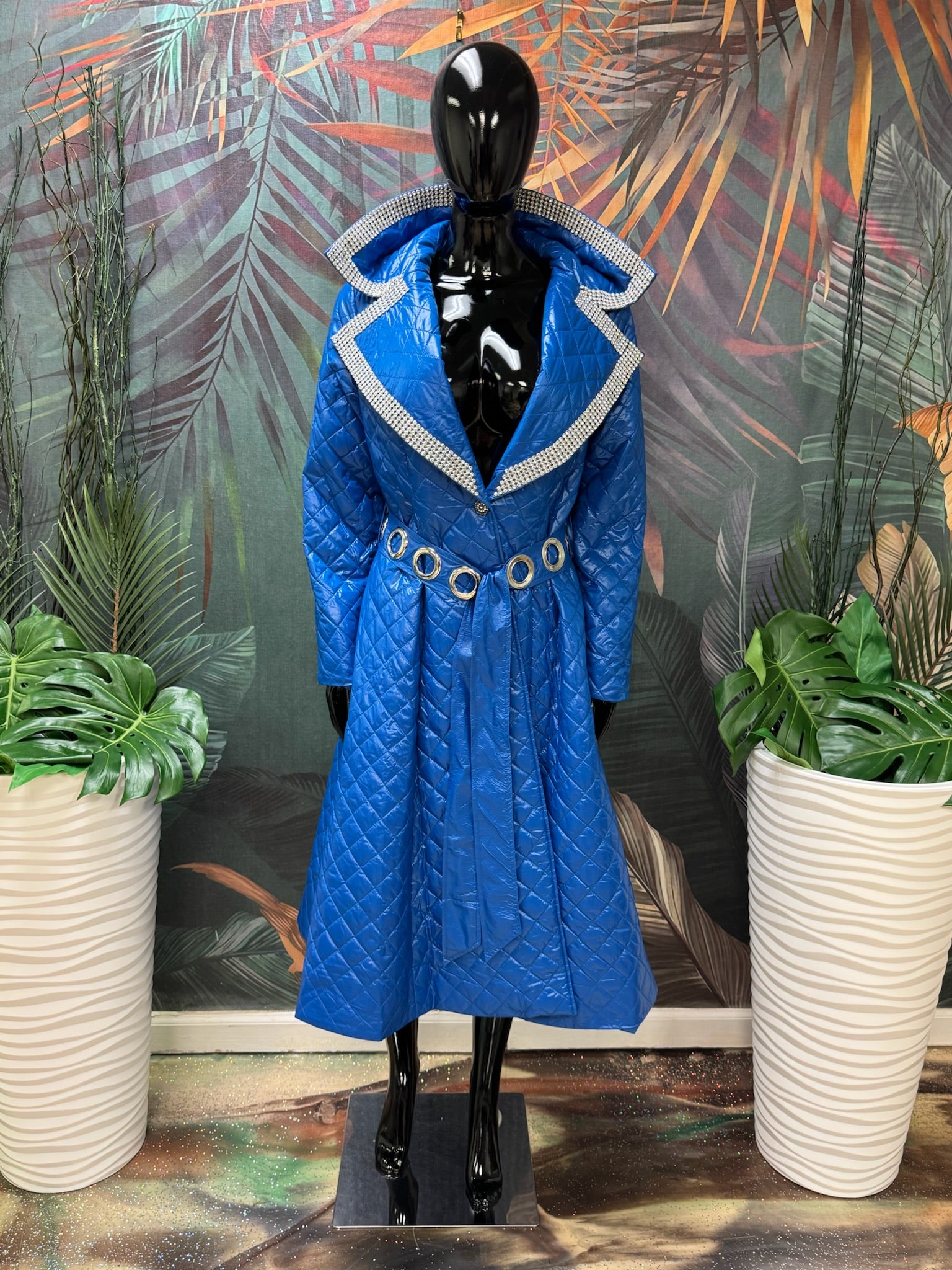 Blue Diamond Coat Dress