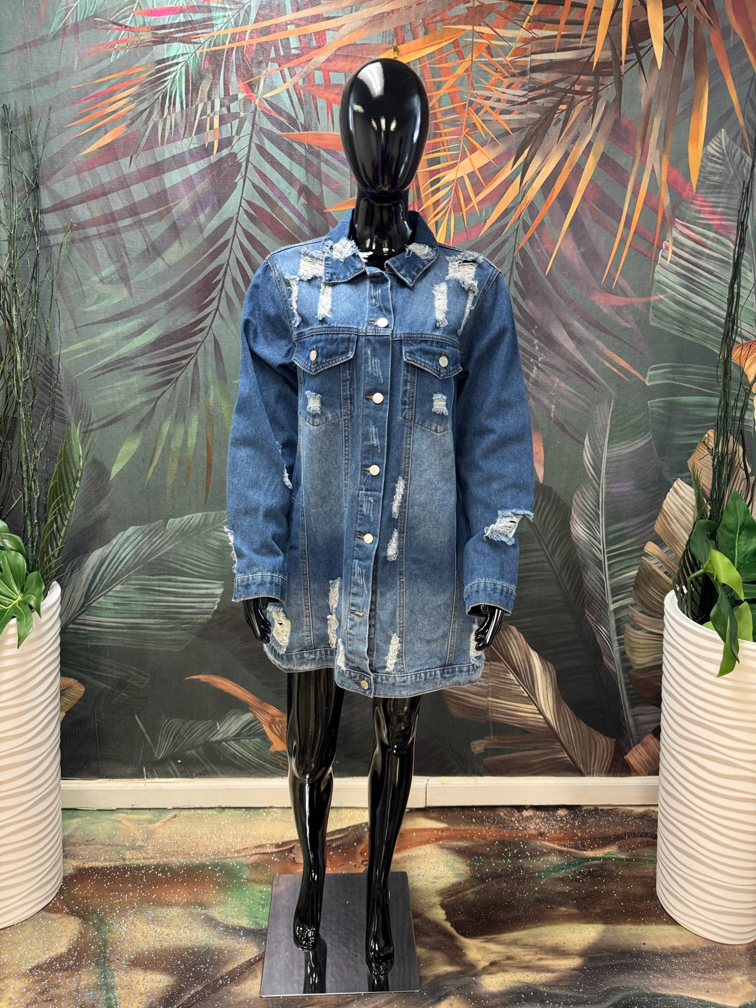 Distressed Jean Jacket