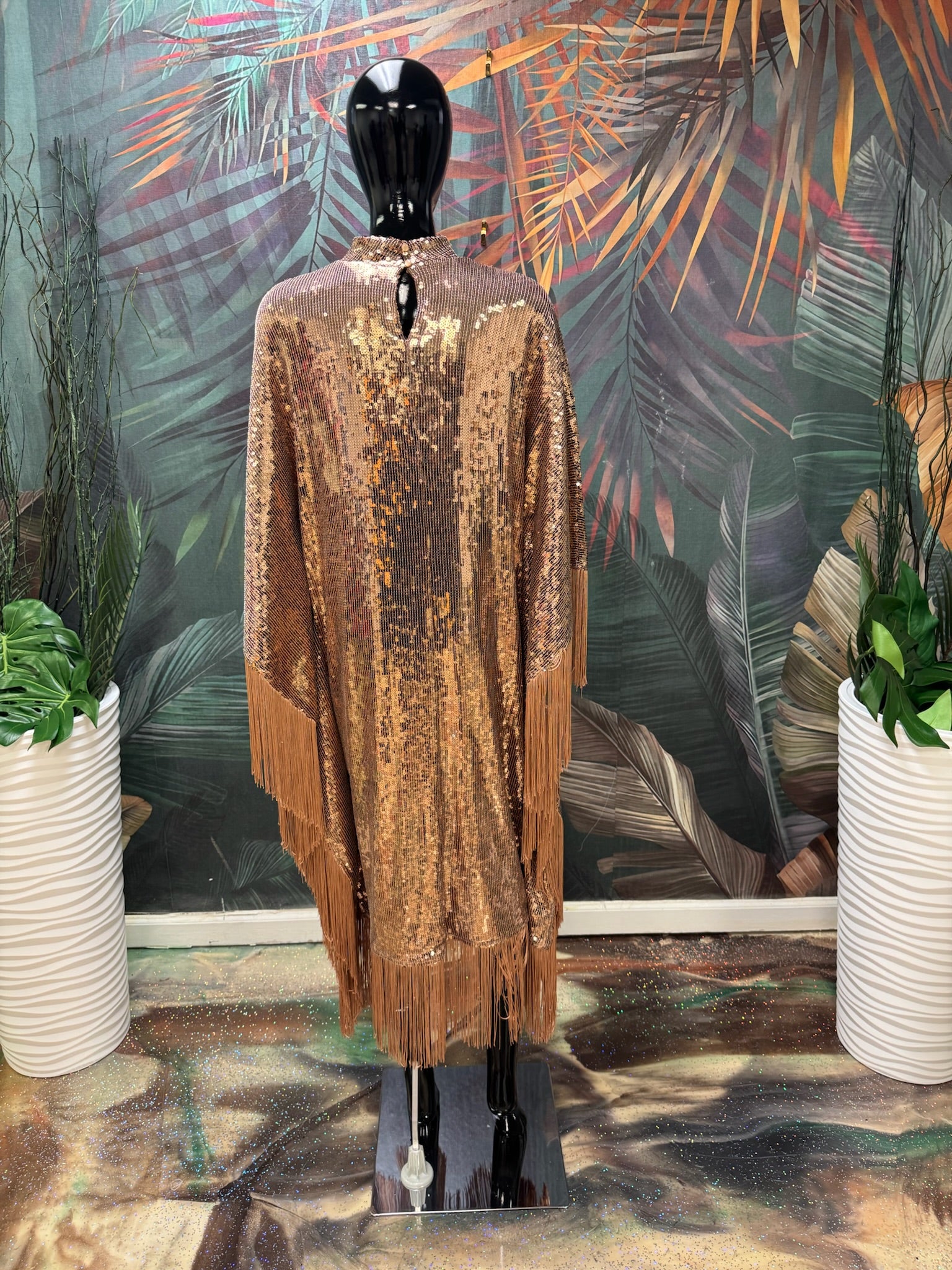 Rose Gold Sequin Caftan