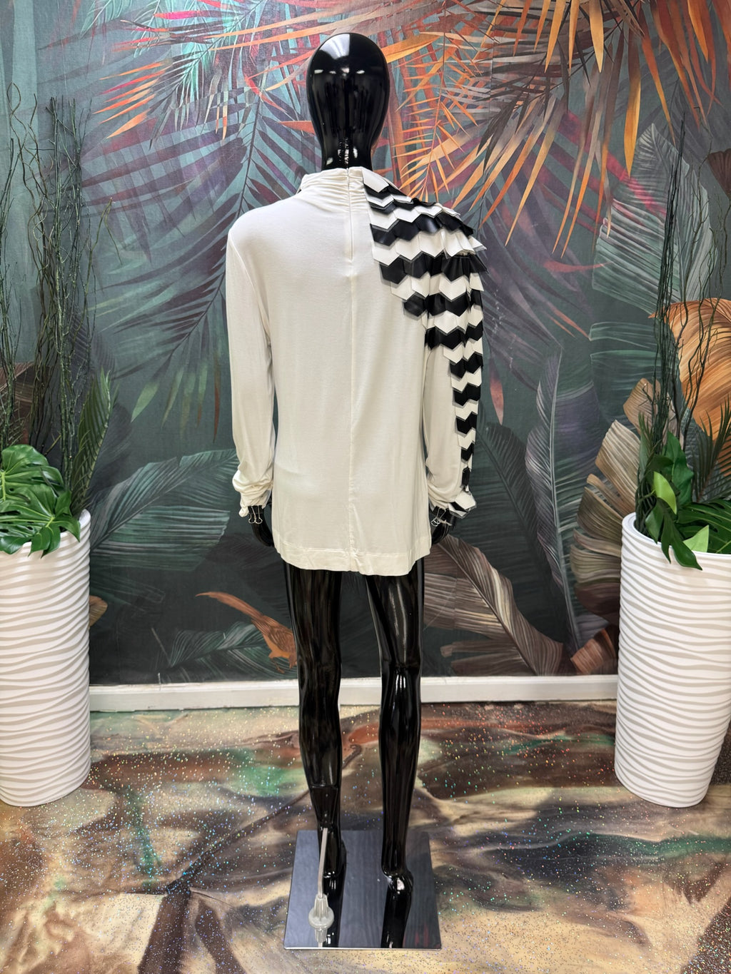 Faux Leather Sleeve Dress