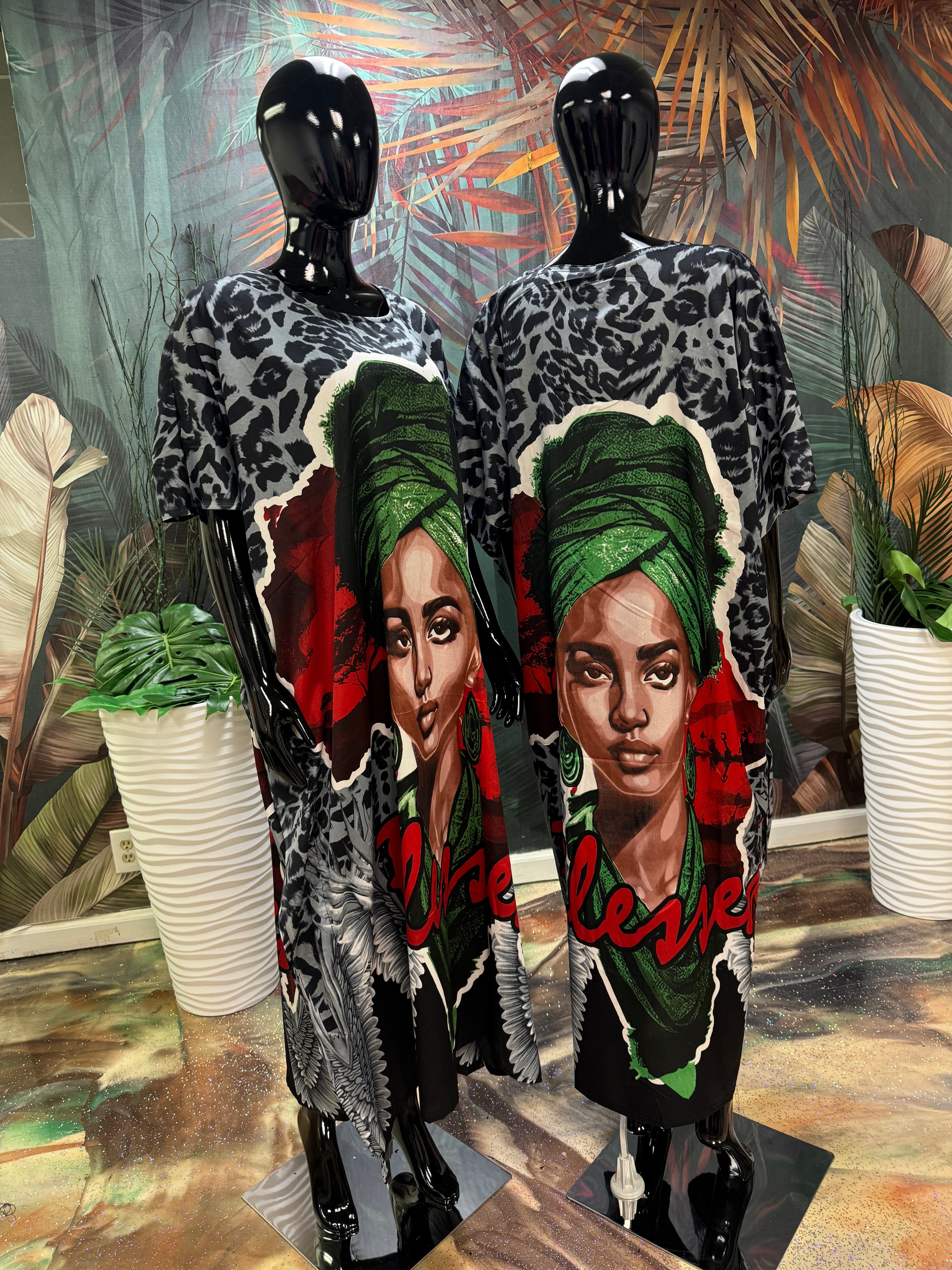 Blessed Animal Print Kaftan