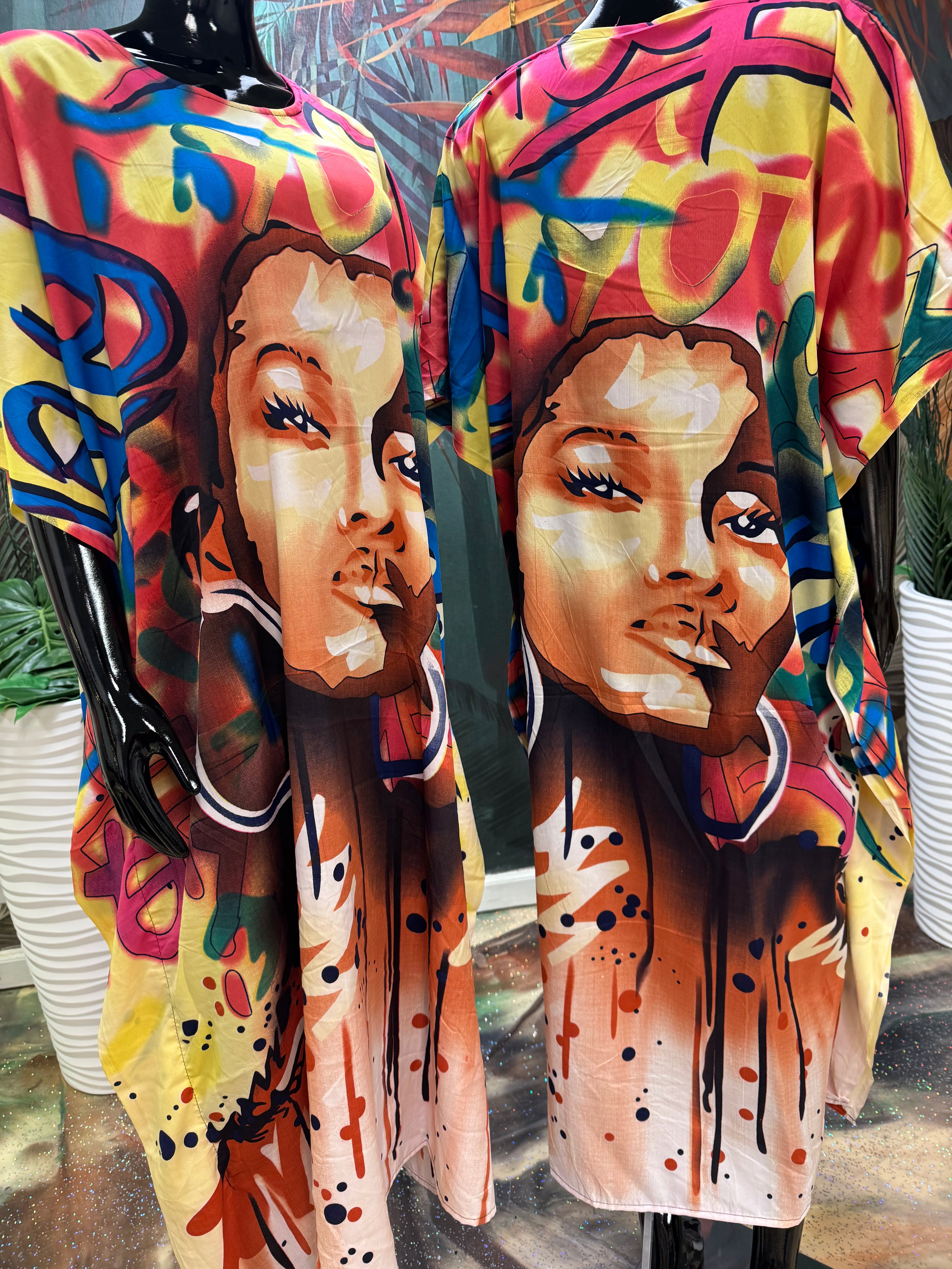 Brown Girl Graffiti Kaftan