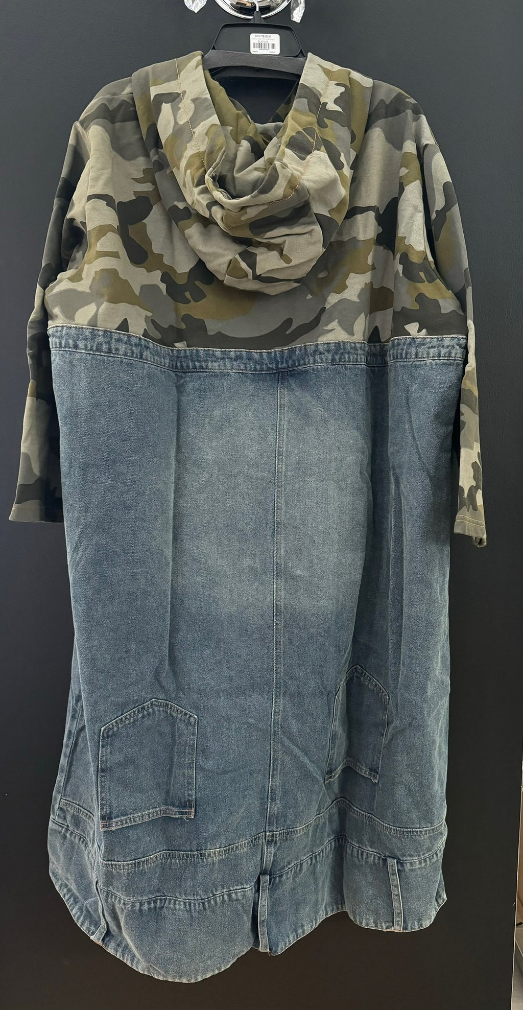 Denim Hooded Dress Camo