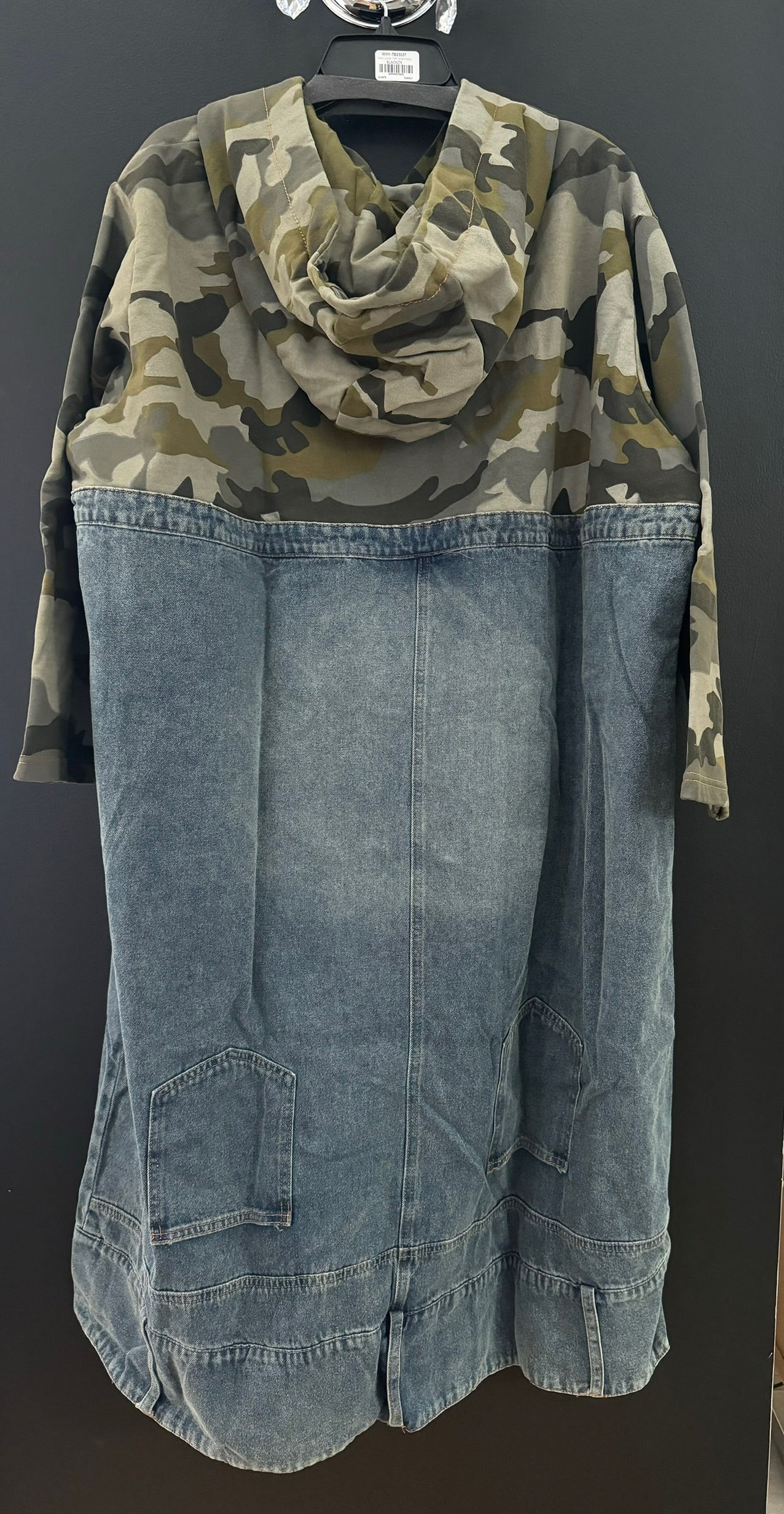 Denim Hooded Dress Camo