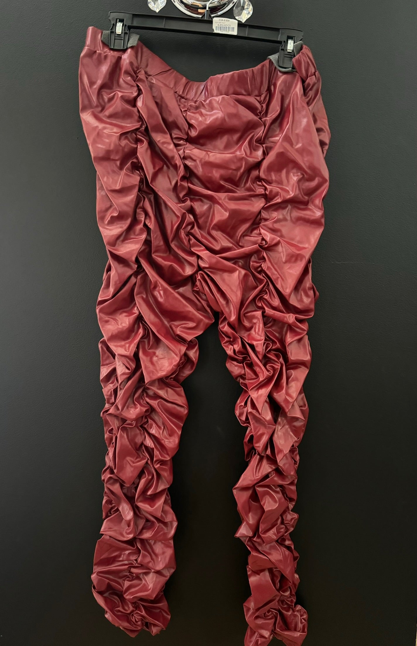Rouche Pleather Pant